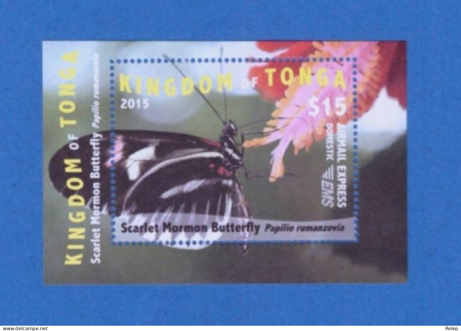 2015 Butterflies - Without White Frame - MNH - Perfuração:14 Cot.: €12.00 - Tonga (1970-...)