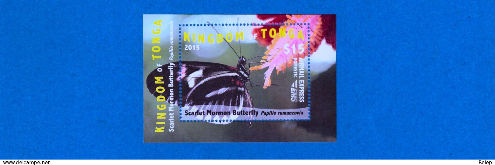 2015 Butterflies - Without White Frame - MNH - Perfuração:14 Cot.: €12.00 - Tonga (1970-...)