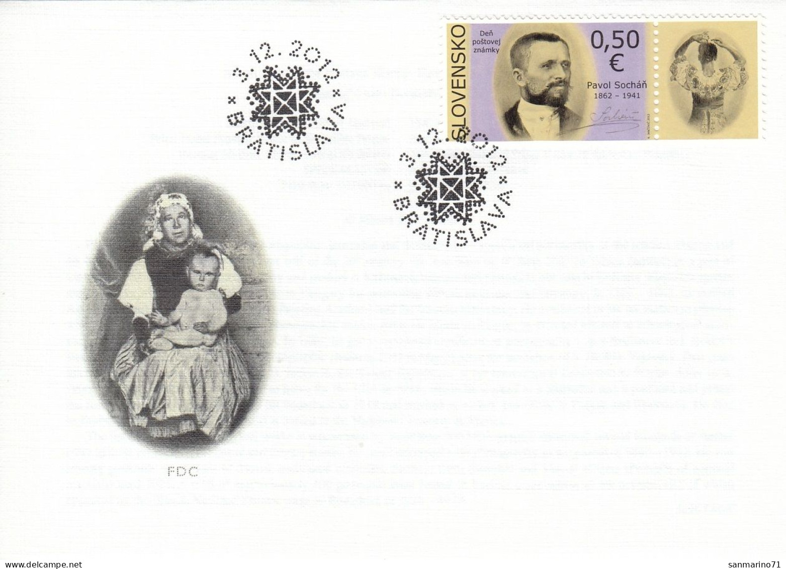 FDC SLOVAKIA 698 - Altri & Non Classificati