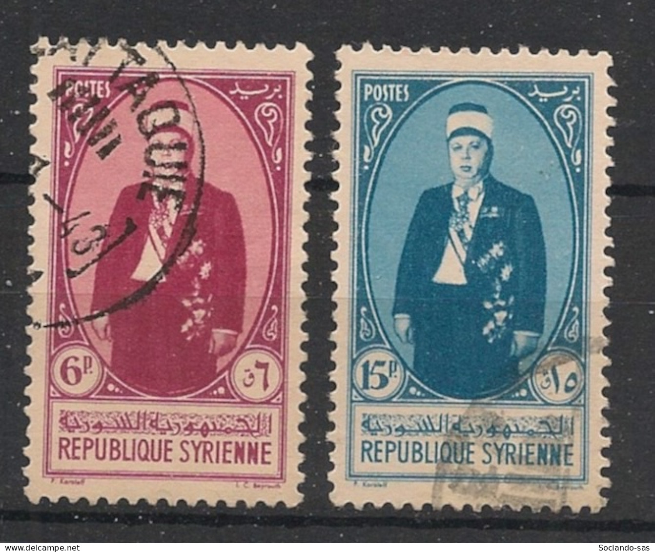 SYRIE - 1942 - N°YT. 264 Et 265 - Président El Hassani - Oblitéré / Used - Used Stamps