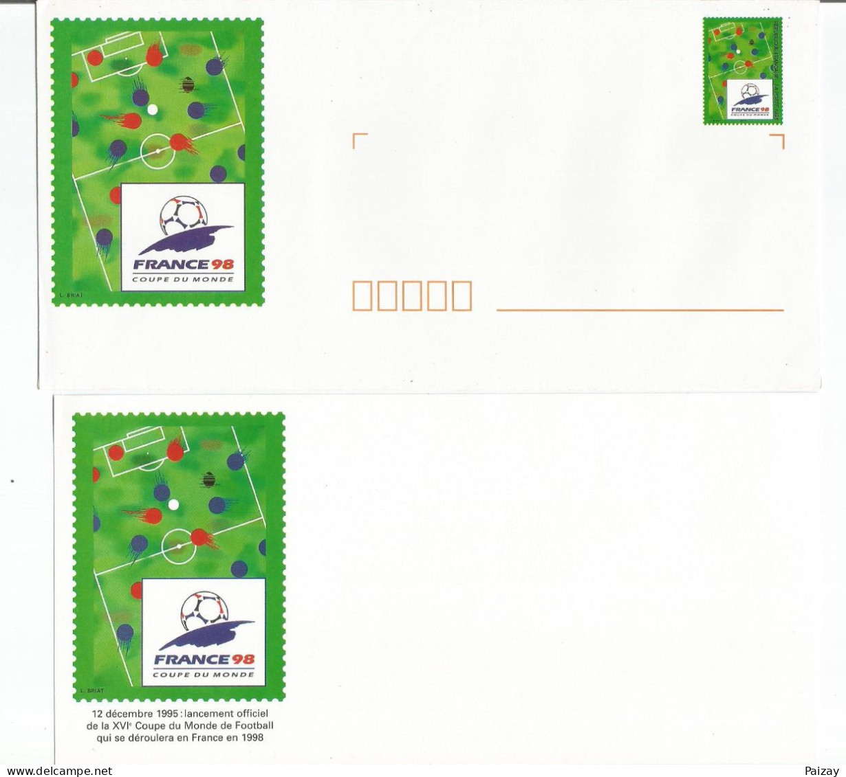PAP Enveloppe Timbre N° 2985 ** De 1995 Coupe Du Monde Football France 98 Avec Sa Carte - Prêts-à-poster: Other (1995-...)