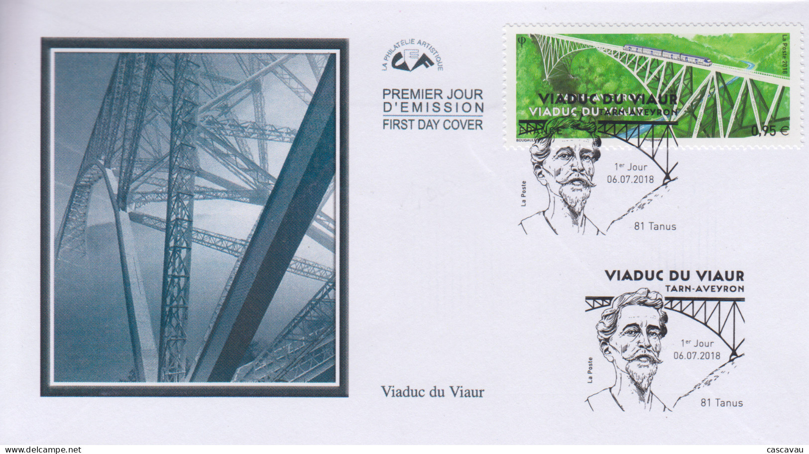 Enveloppe  FDC   1er  Jour   FRANCE    Viaduc  Du   VIAUR    TARN - AVEYRON     TANUS    2018 - 2010-2019