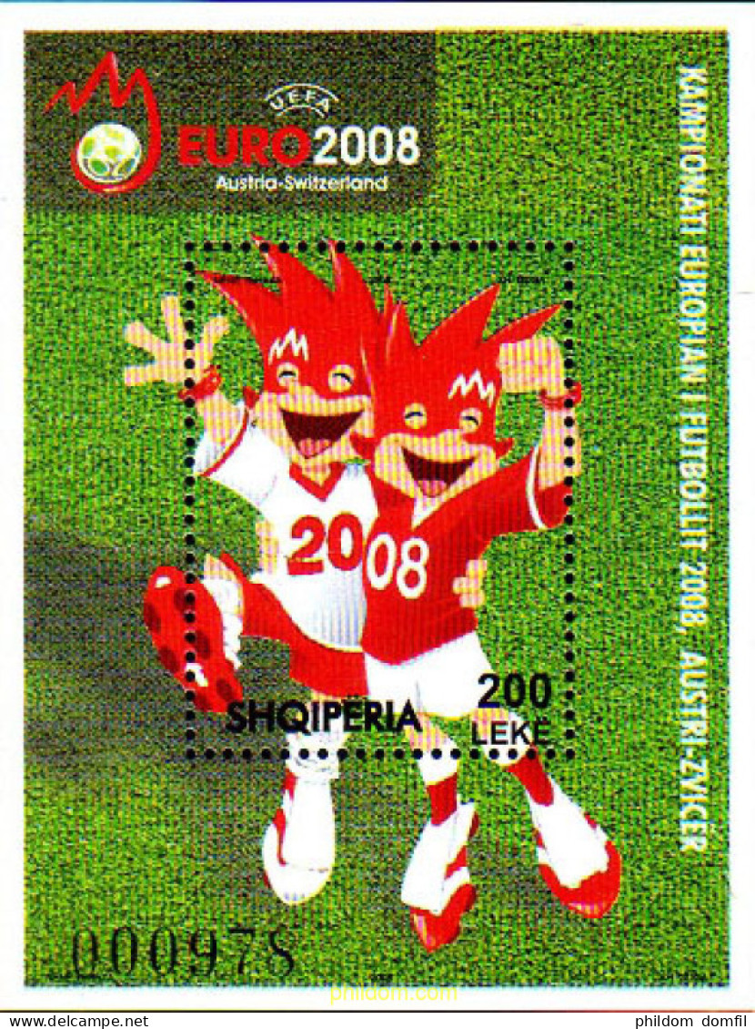 220100 MNH ALBANIA 2008 CAMPEONATOS DE EUROPA DE FUTBOL EN AUSTRIA Y SUIZA - Albanien