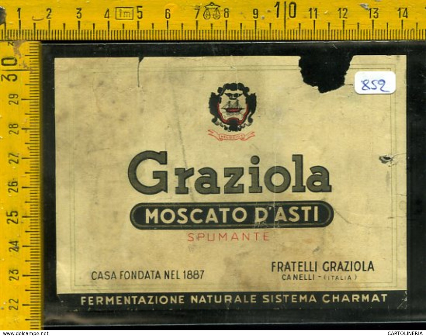 Etichetta Vino Liquore Spumante Moscato D'Asti Graziola Canelli - Autres & Non Classés