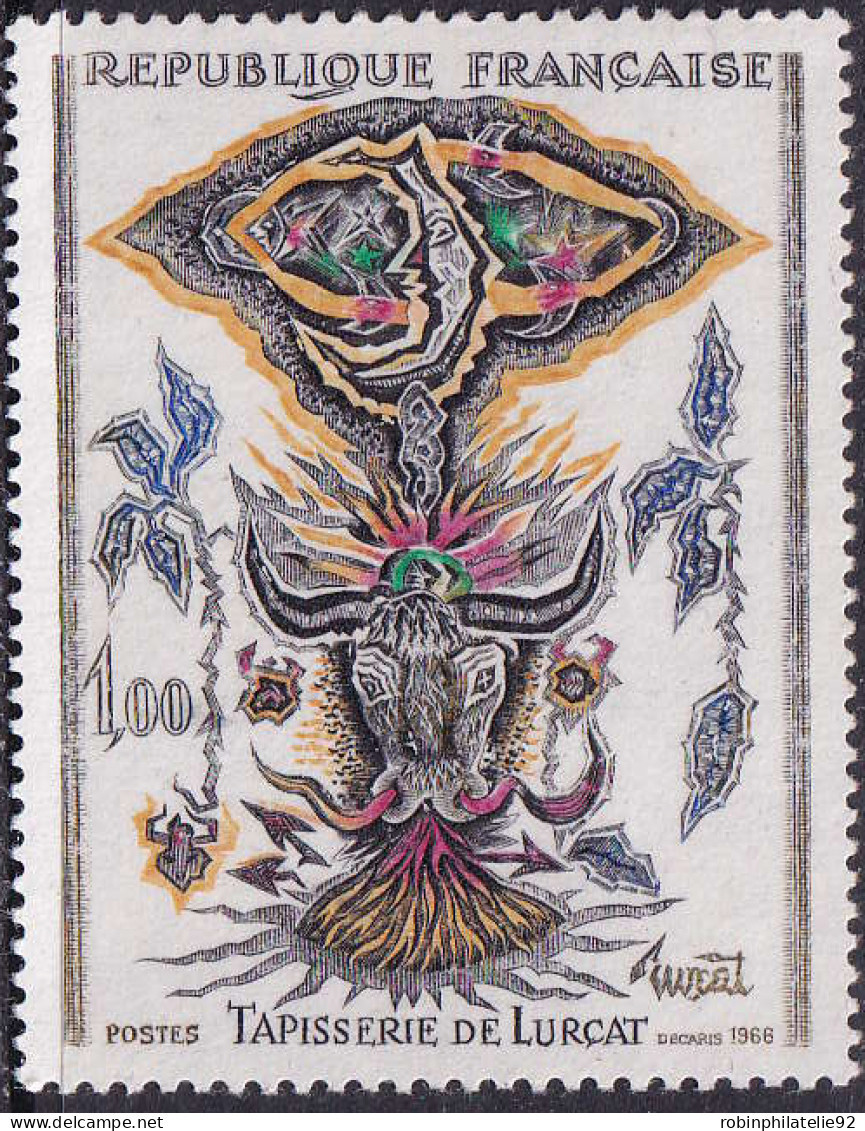 France VARIETES N°1493 B Feuilles Gris-noir Qualité:** - Unused Stamps