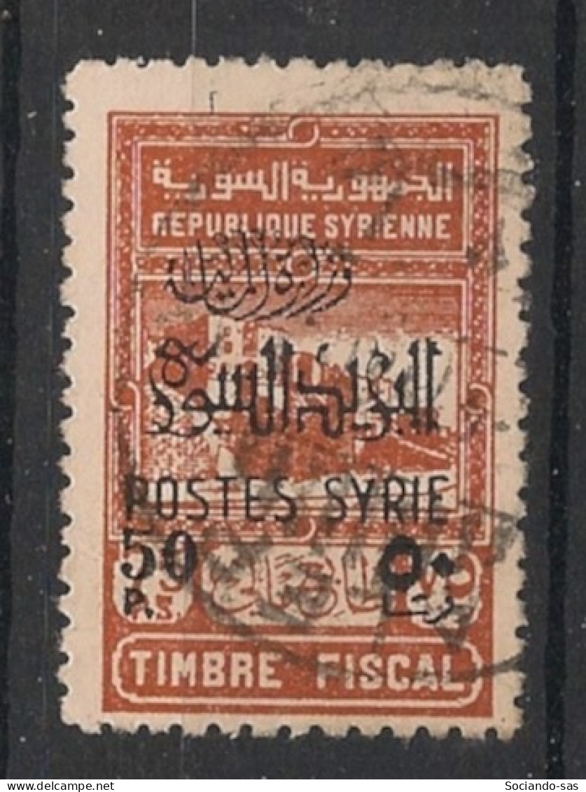 SYRIE - 1945 - N°YT. 290 - 50pi Sur 75pi Brun - Oblitéré / Used - Gebraucht