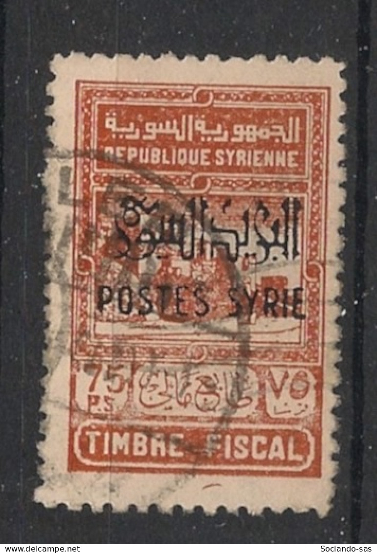 SYRIE - 1945 - N°YT. 286 - 75pi Brun-jaune - Oblitéré / Used - Gebruikt