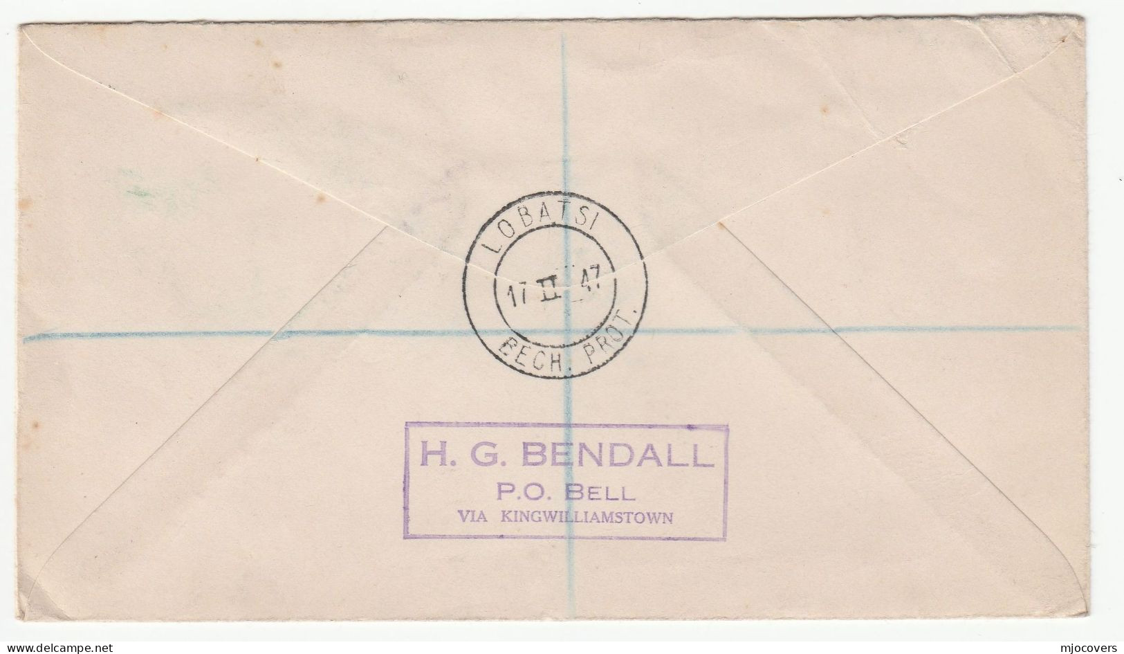 1947 Reg Lobatsi BECHUANALAND Protectorate  FDC Royal Visit Stamps Cover To GB Royalty - 1885-1964 Bechuanaland Protettorato