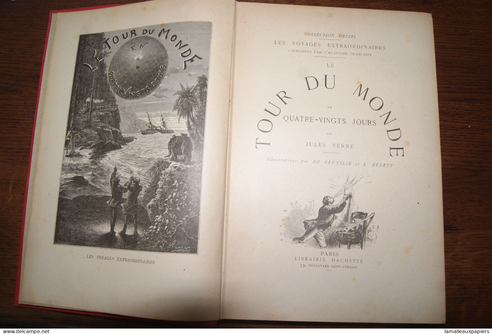 Le Tour Du Monde En 80 Jours(Jules VERNE) 1920 Collection Hetzel/édition HACHETTE - Auteurs Classiques