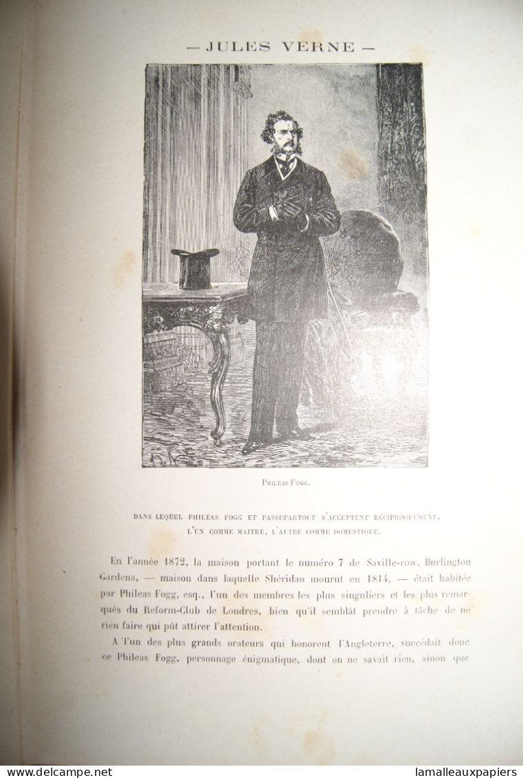 Le Tour Du Monde En 80 Jours(Jules VERNE) 1920 Collection Hetzel/édition HACHETTE - Klassische Autoren