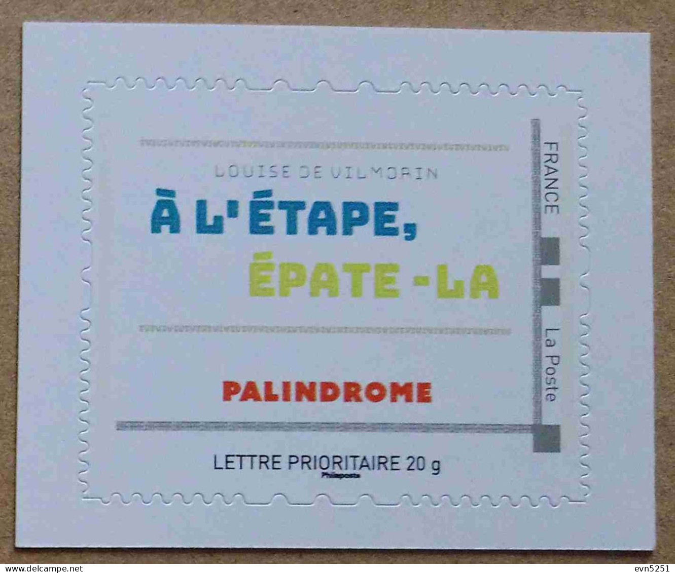 A4-88 : Palindrome- A L'étape, épate-le (autoadhésif / Autocollant) - Unused Stamps