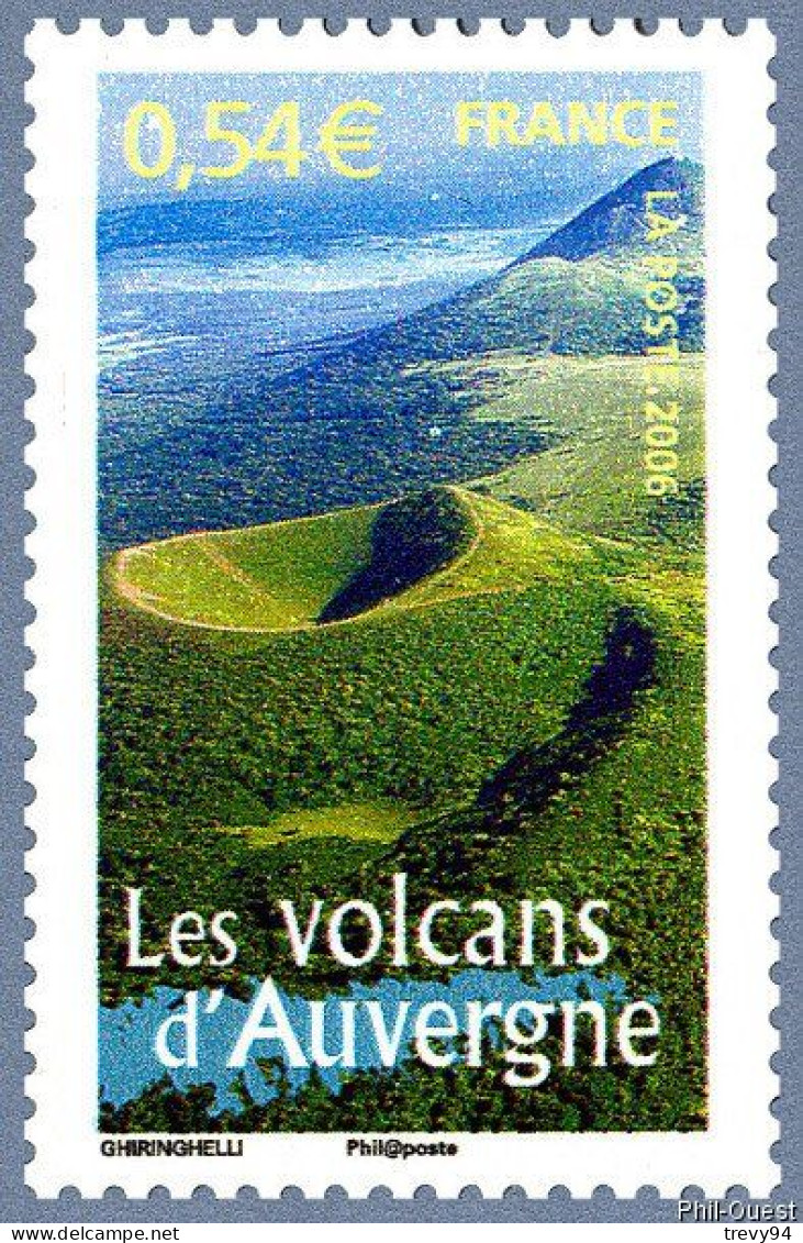 Timbre De 2006 - Portraits De Régions N°8 - La France à Vivre Les Volcan D'Auvergne - N° 3945 - Nuevos