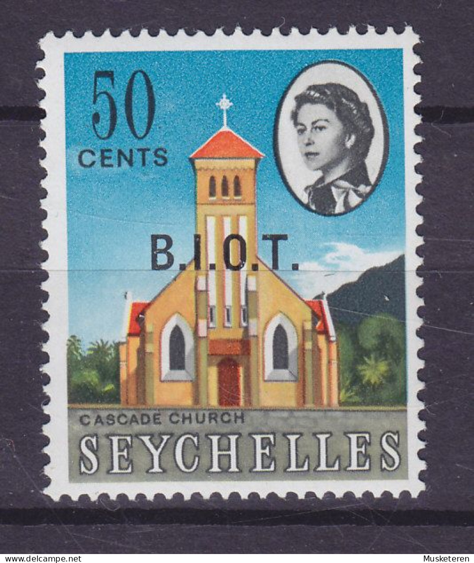 British Indian Ocean Territory BIOT 1968 Mi. 8, 50c. Seychelles Overprinted 'B.I.O.T.' Catholic Church, MNH** - Territoire Britannique De L'Océan Indien
