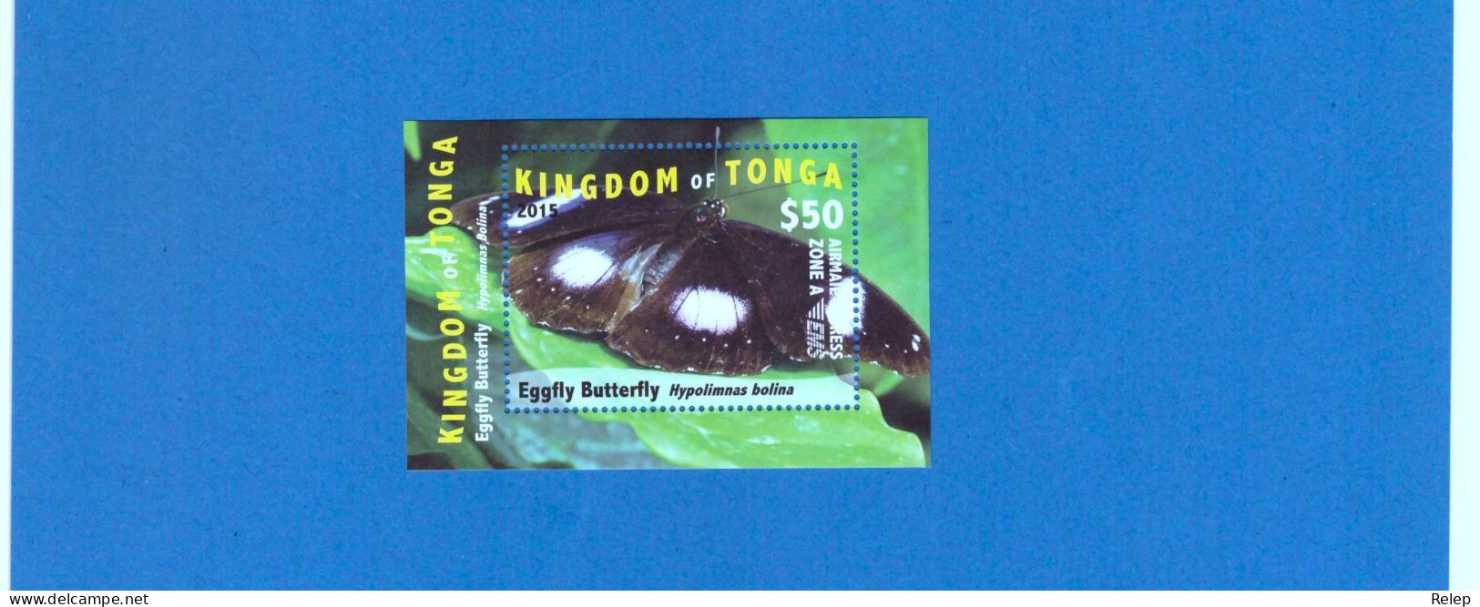 2015 Butterflies - Without White Frame - MNH - Perfuração:14 Cot.: €40.00 - Tonga (1970-...)