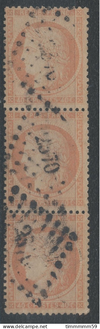 Lot N°83172   Bande De Trois N°38, Oblitéré PC Du GC 2370 MIRECOURT(82) - 1870 Asedio De Paris