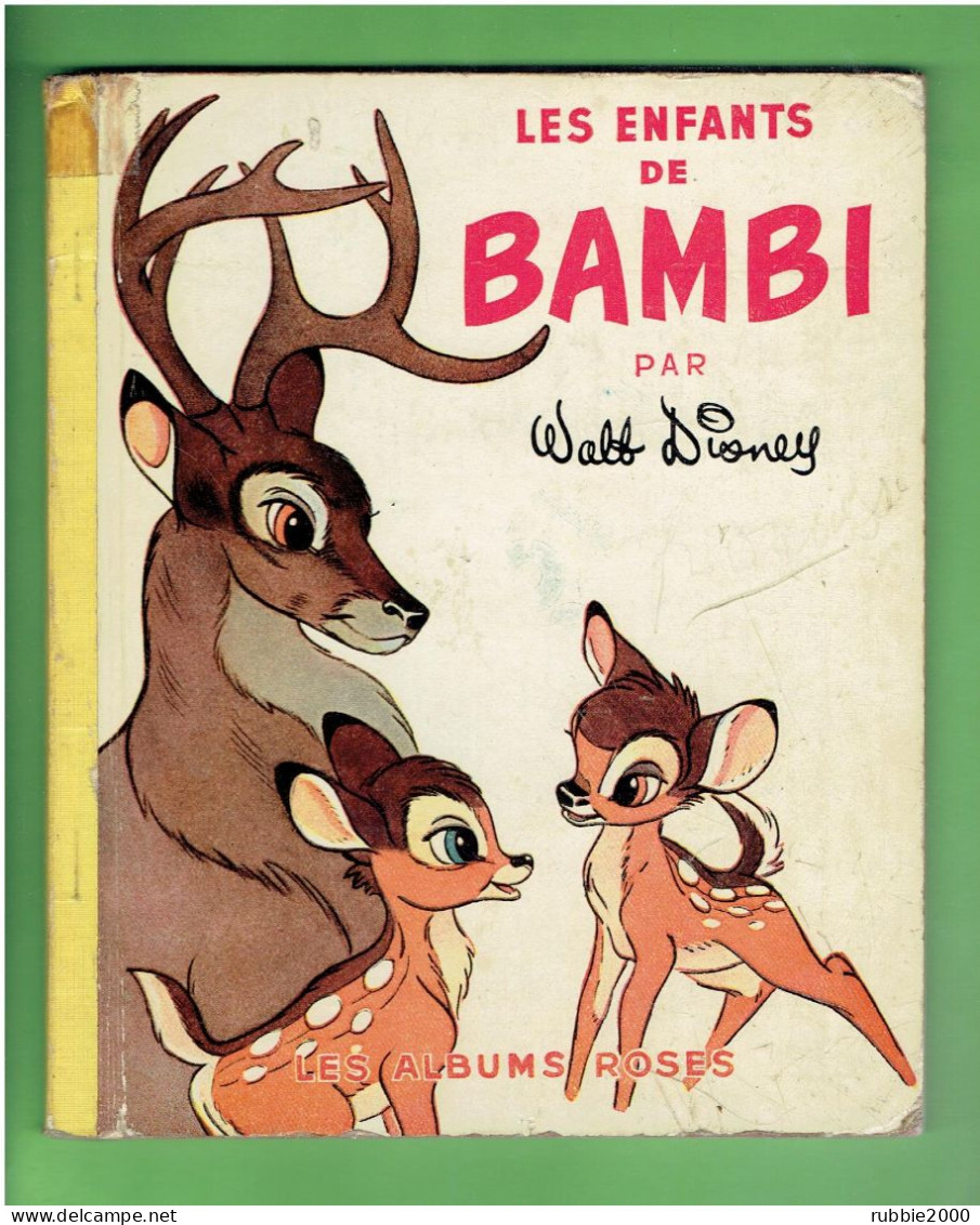 LES ENFANTS DE BAMBI 1952 WALT DISNEY LES ALBUMS ROSES HACHETTE - Disney