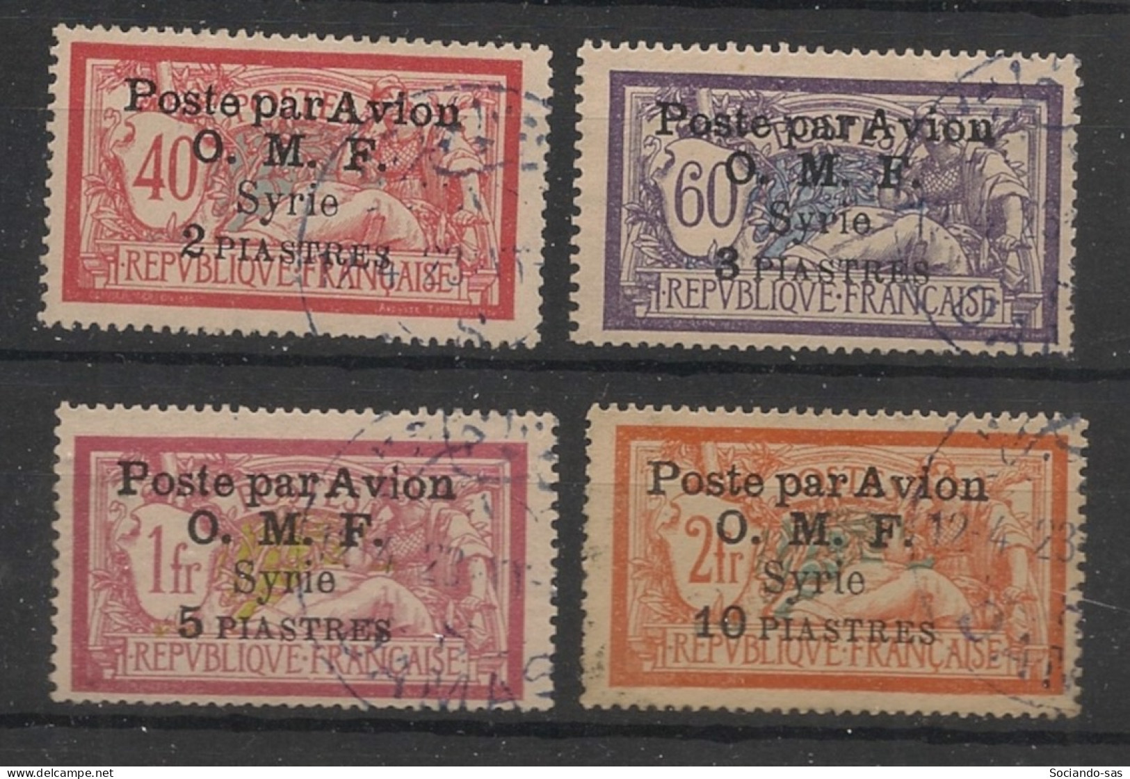 SYRIE - 1922 - PA N°YT. 10 à 13 - Série Complète - Oblitéré / Used - Oblitérés