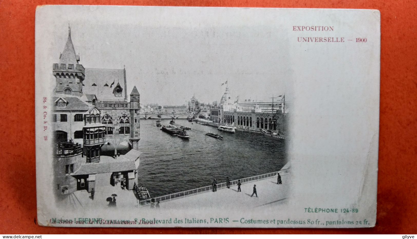 CPA (75)  Exposition Universelle 1900. La Seine Vue De L'Etablissement DUVAL. Publicité En Bas. Maison LEJEUNE. (7A.642) - Esposizioni