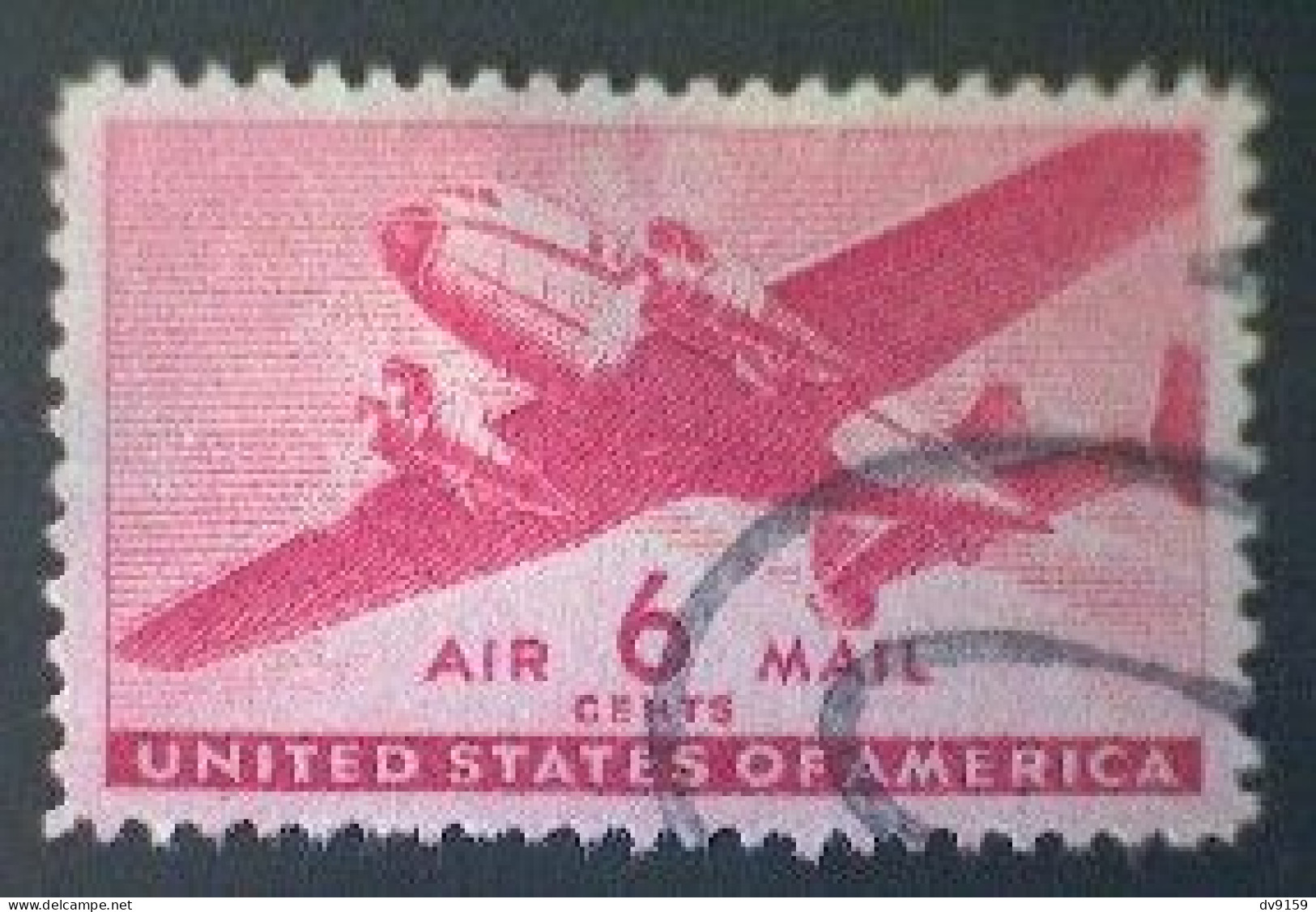 United States, Scott #C25, Used(o), 1941 Air Mail, Transporter Series, 6¢, Carmine - 2a. 1941-1960 Oblitérés