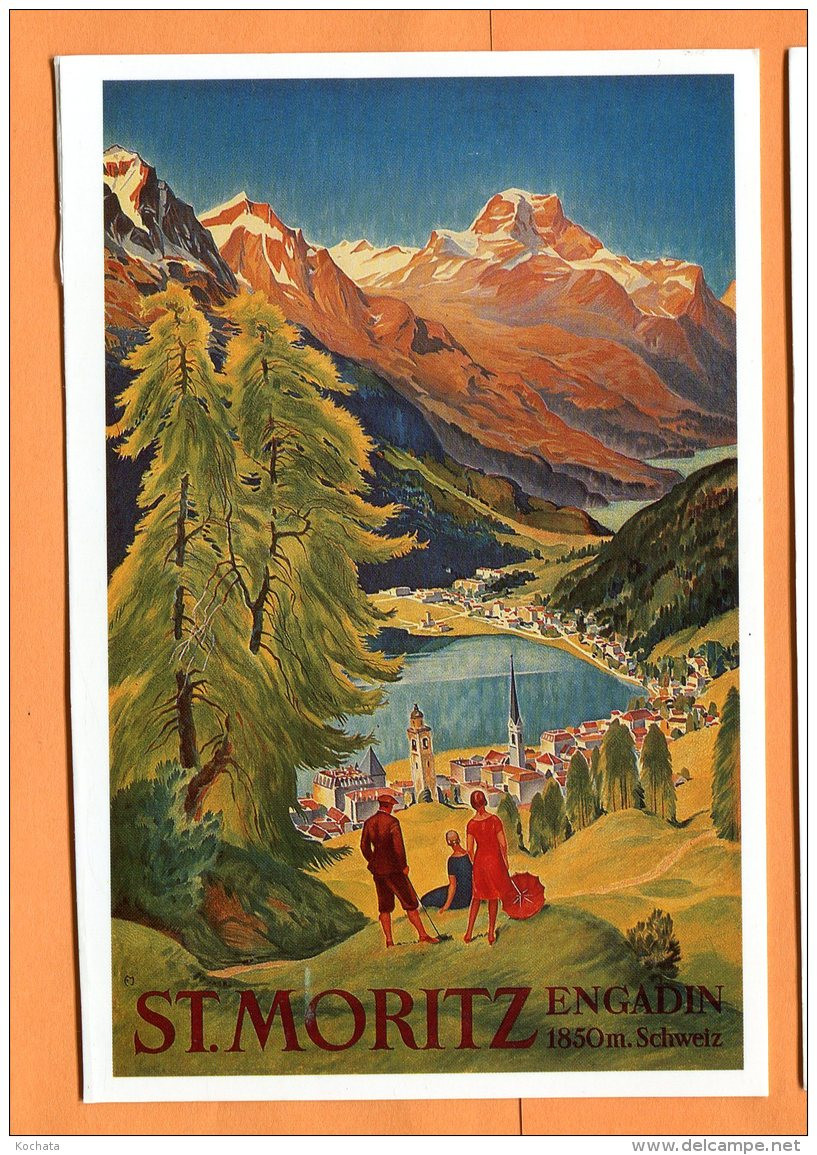 LOL502, St. Moritz Engadin, Repro 1930, GF, Non Circulée - Sankt Moritz