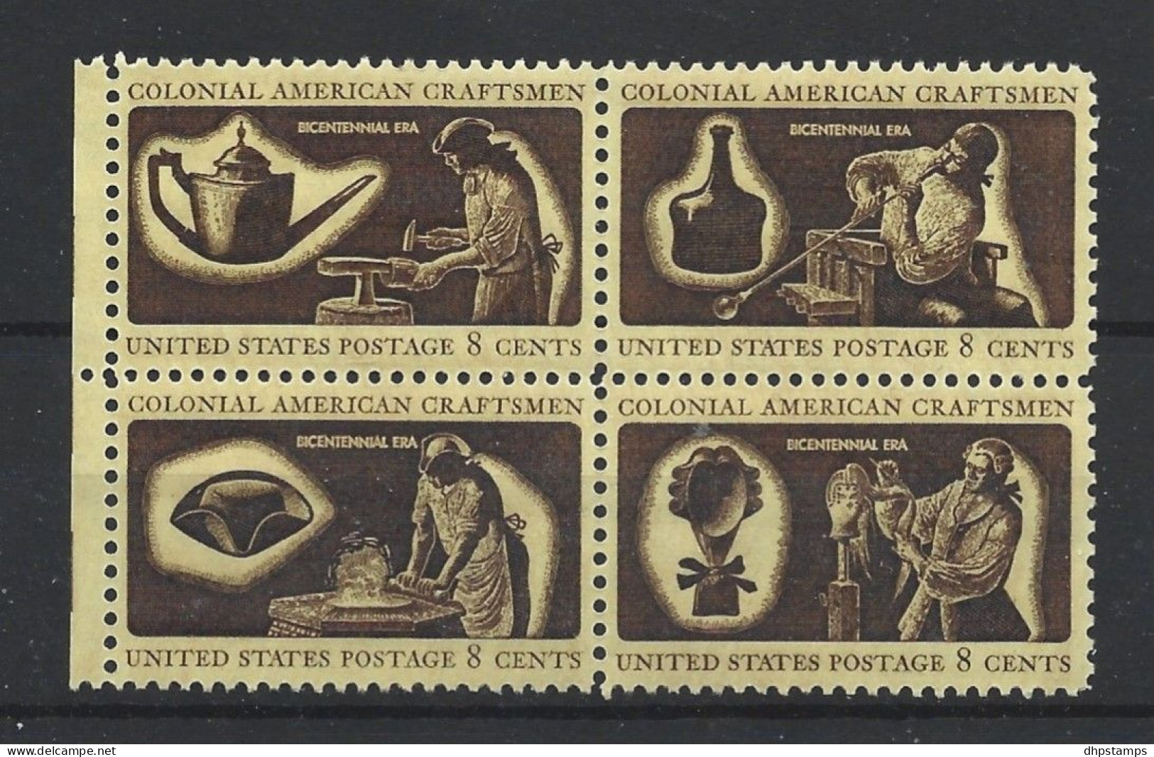 USA 1972 Colonial Craftsmen 4-blok Y.T  955/958 ** - Unused Stamps