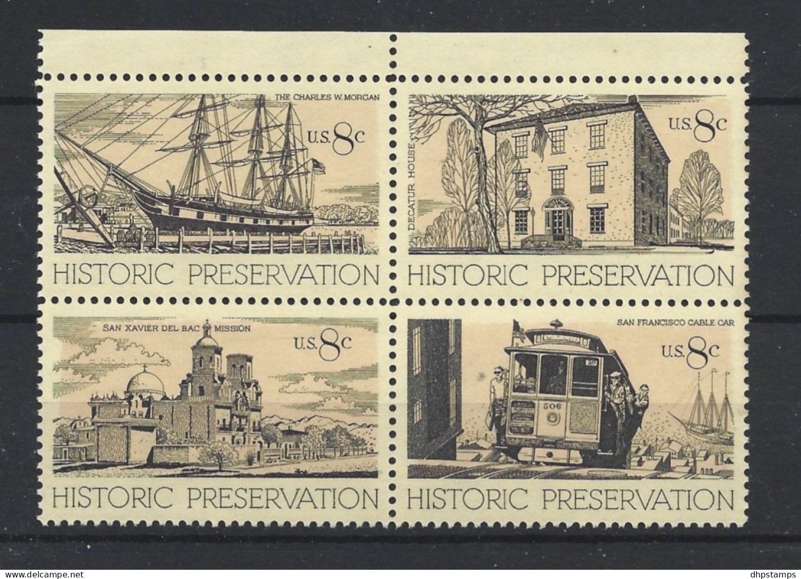 USA 1971 Historic Preservation 4-blok Y.T  937/940 ** - Unused Stamps