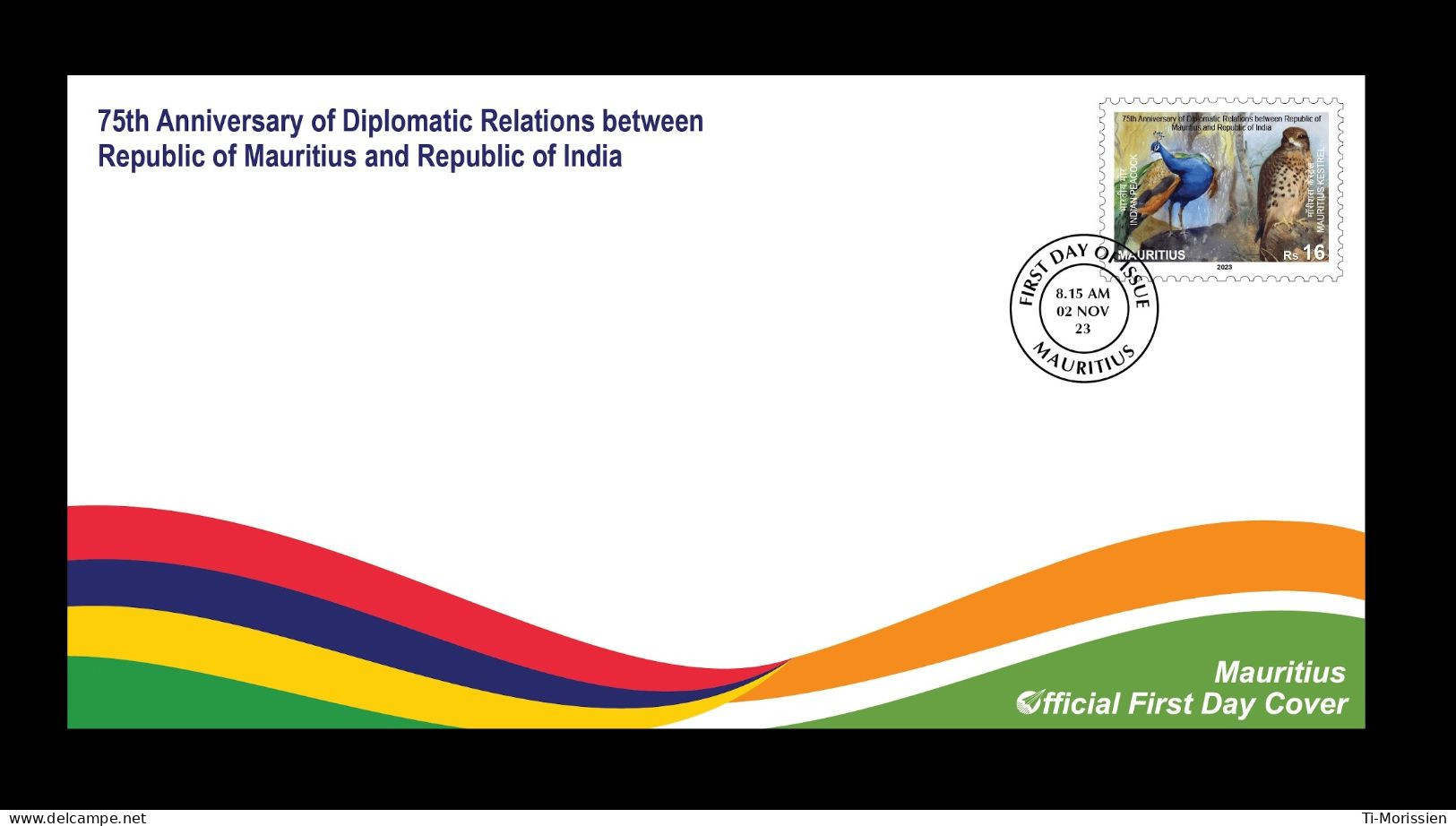 Mauritius (Ile Maurice) 2023 - 75 Years Of Diplomatic Relations With India - FDC - Mauritius (1968-...)