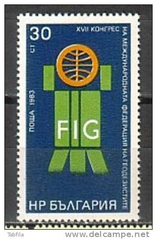 BULGARIA \ BULGARIE - 1983 - 17 Congres De La Federation Des Geodesiens  - 1v** - Unused Stamps