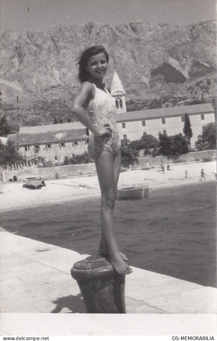 Zaostrog - Girl In Swimwear Posing At Beach - Croatia