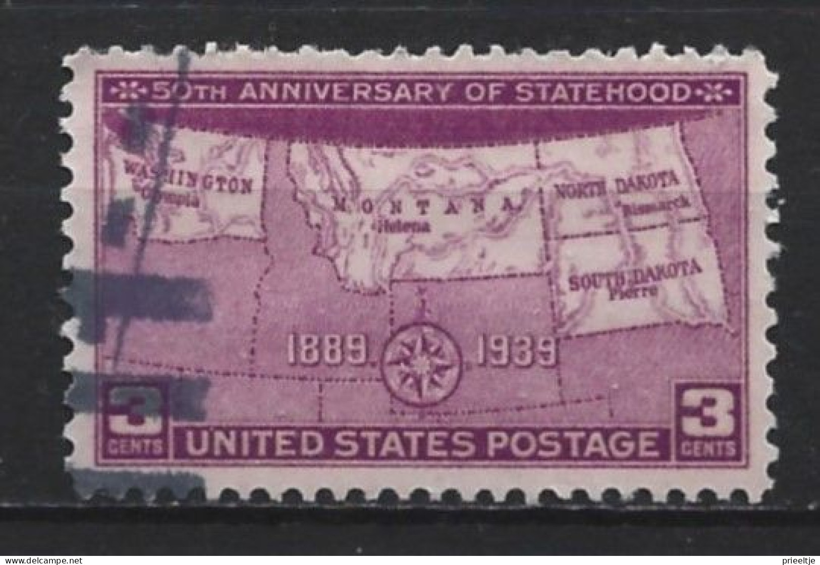 U.S.A. 1939   Map Of States  Y.T. 410  (0) - Used Stamps