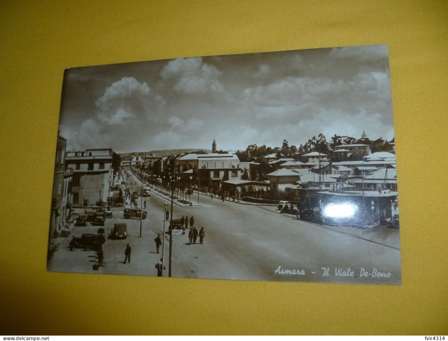 WWII CARTOLINA COLONIE ITALIANE ASMARA ERITREA VIALE DE BONO Non Viaggiata - Erythrée