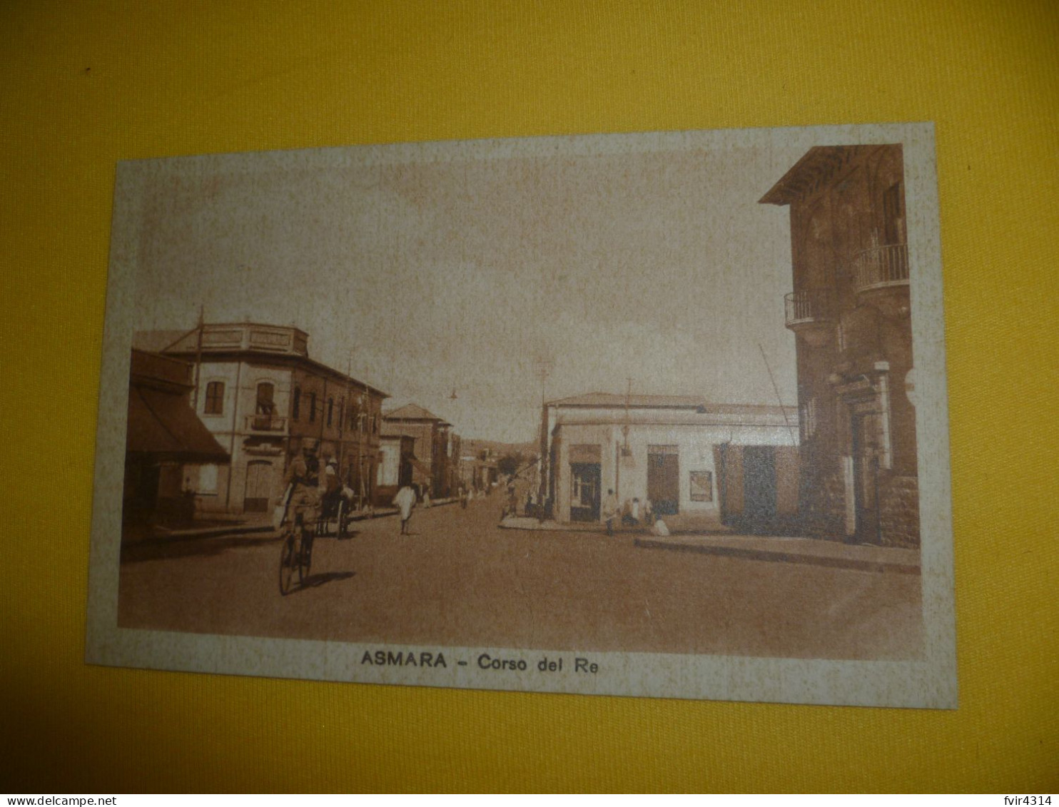 WWII CARTOLINA COLONIE ITALIANE ASMARA ERITREA CORSO DEL RE Non Viaggiata - Erythrée