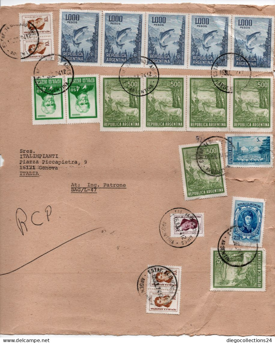 1974 Fronte Busta Da Argentina - Cartas & Documentos