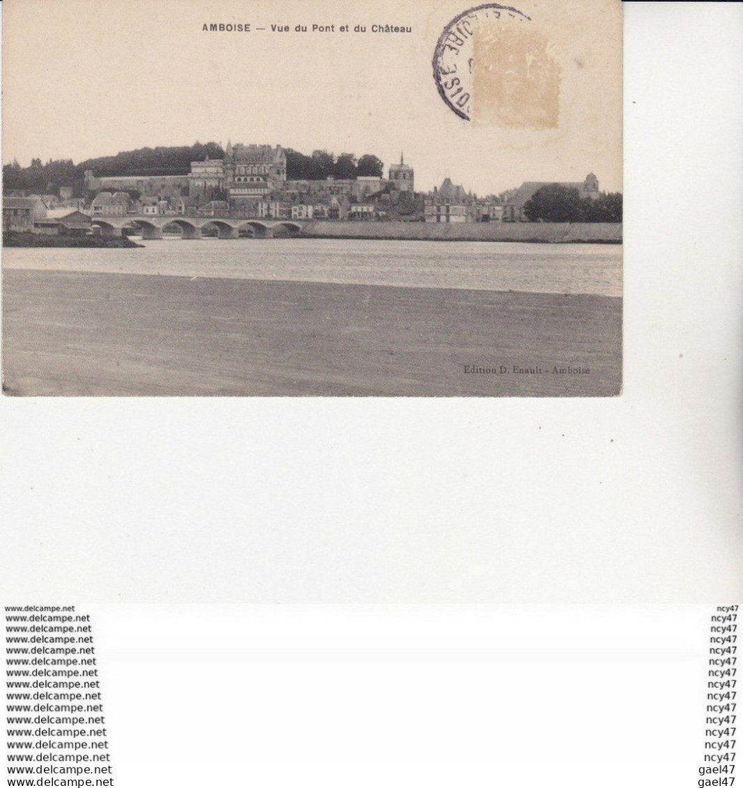 CPA (37) AMBOISE.  Vue Du Pont Et Du Château ....U564 - Bruggen