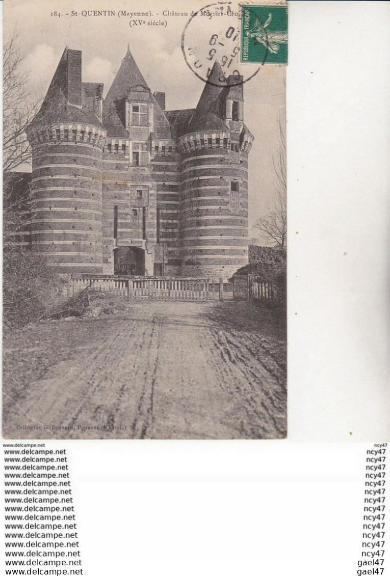 CPA (53) ST-QUENTIN.  Château De Mortier-Crolle (XVe Siècle). ...U400 - Châteaux