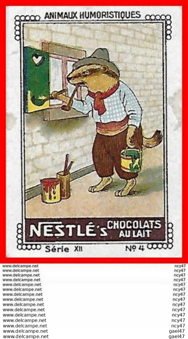 CHROMOS. Chocolat NESTLE.  Animaux Humoristiques...S1136 - Nestlé