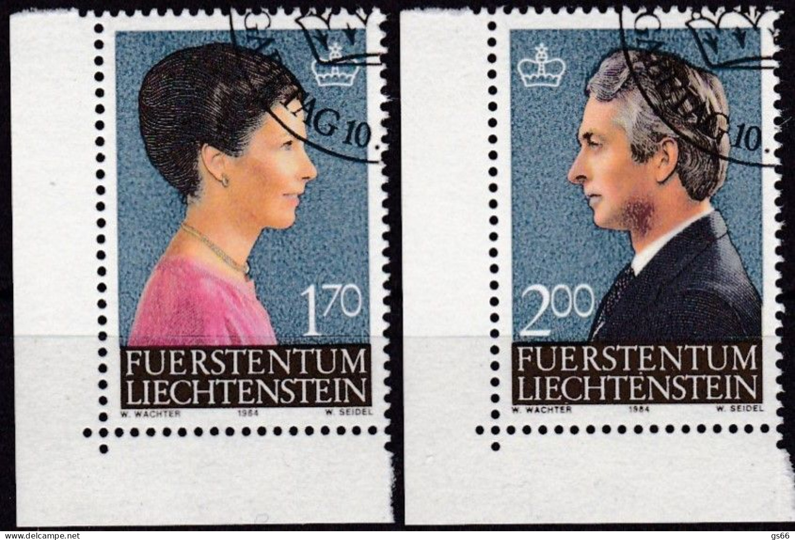 Liechtenstein, 1984, 864/65, Used Oo,  Erbprinz Hans-Adam Und Erbprinzessin Marie - Gebraucht