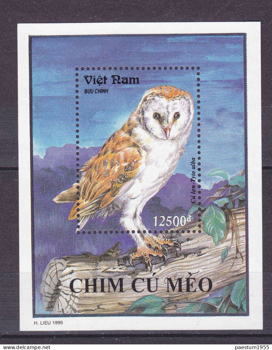 Feuillet Neuf** MNH 1995 Viêt-Nam Vietnam FAUNE Rapace Nocturne  Mi:VN BL110 Yt:VN BF86 - Owls