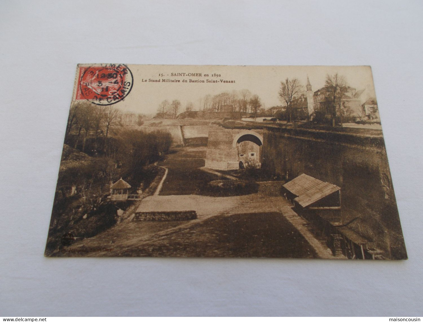 CARTE POSTALE ANCIENNE CPA SAINT ST OMER 1892 STAND MILITAIRE DU BASTION SAINT VENANT AUDOMAROIS MORINIE ARDRES - Saint Omer