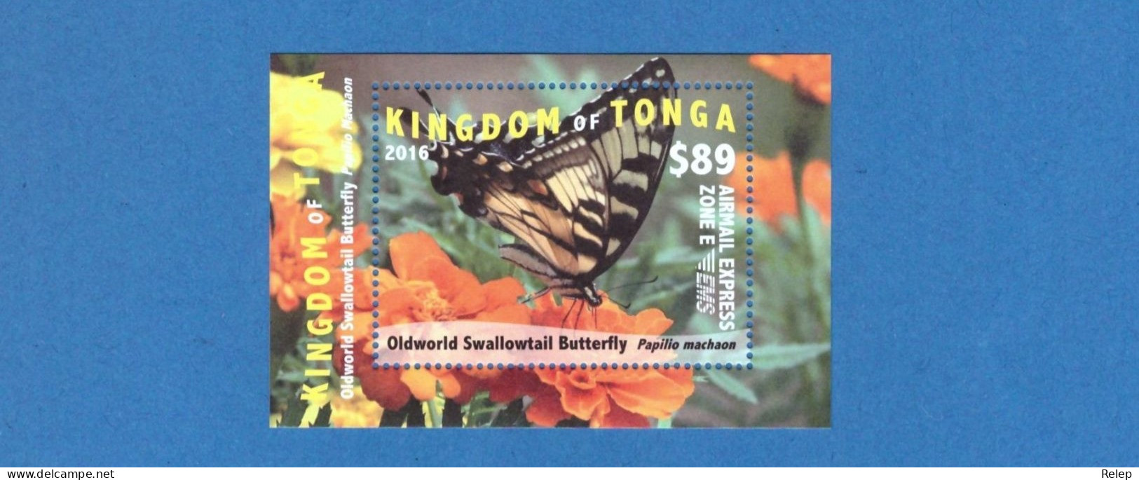 2016 Butterflies -  Without White Frame - MNH - Perfuração:14 Cot.: €89.00 - Tonga (1970-...)