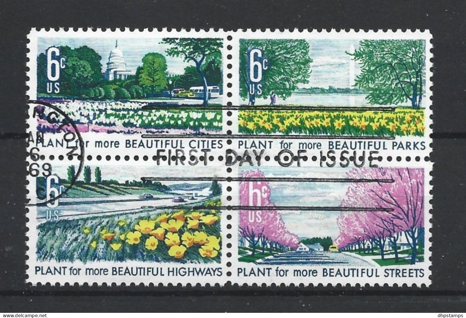 USA 1969 Beautification 4-blok Y.T. 868/871 (0) - Used Stamps
