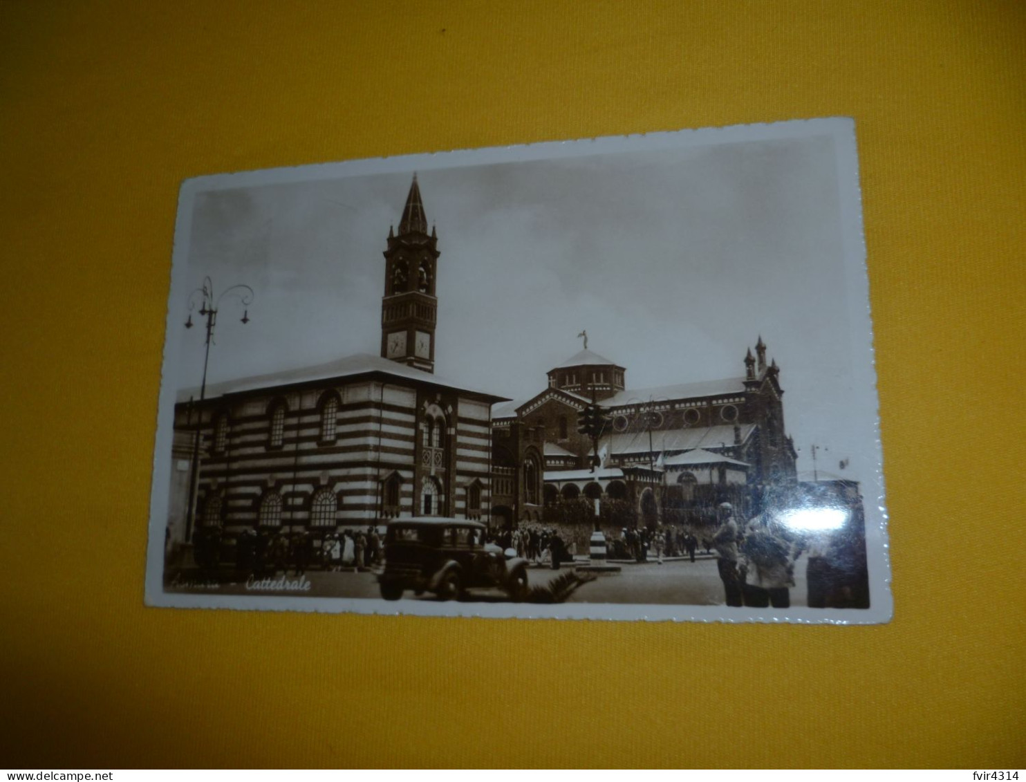 WWII CARTOLINA COLONIE ITALIANE ASMARA ERITREA CATTEDRALE Viaggiata BOLLO 20 CENTESIMI ! - Eritrea