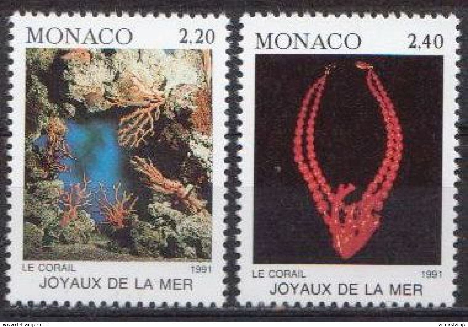 Monaco MNH Set - Marine Life