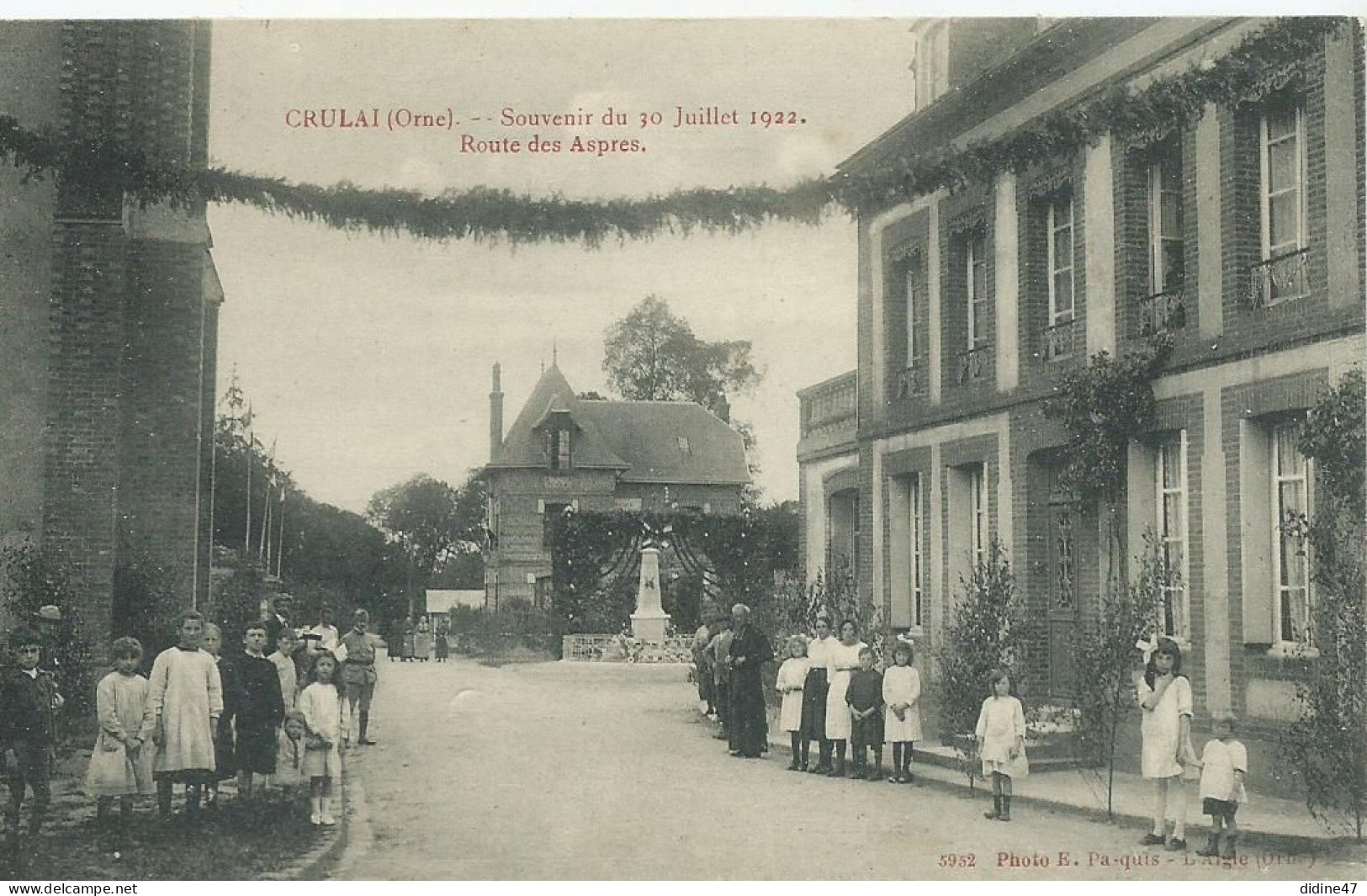 CRULAI - Souvenir Du 30 Juillet 1922 - Route Des Aspres - Other & Unclassified