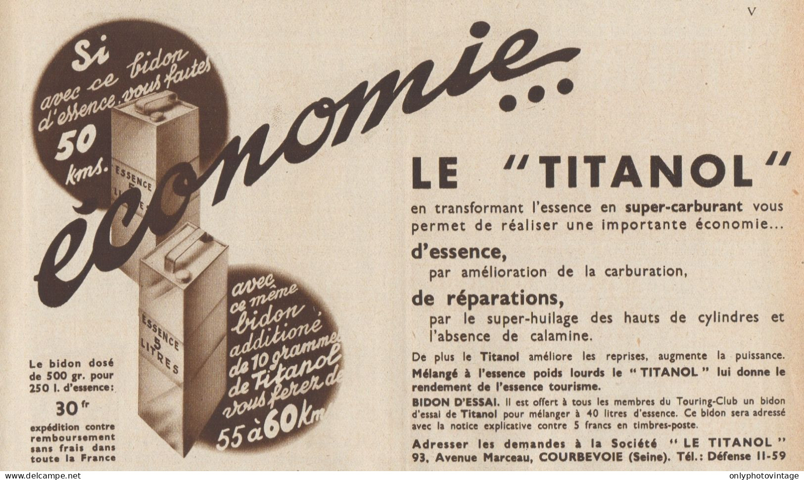 Le TITANOL - Pubblicità D'epoca - 1934 Old Advertising - Pubblicitari