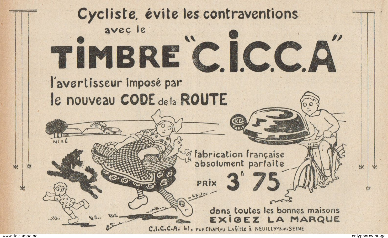 Timbre C.I.C.C.A. - Pubblicità D'epoca - 1922 Old Advertising - Pubblicitari