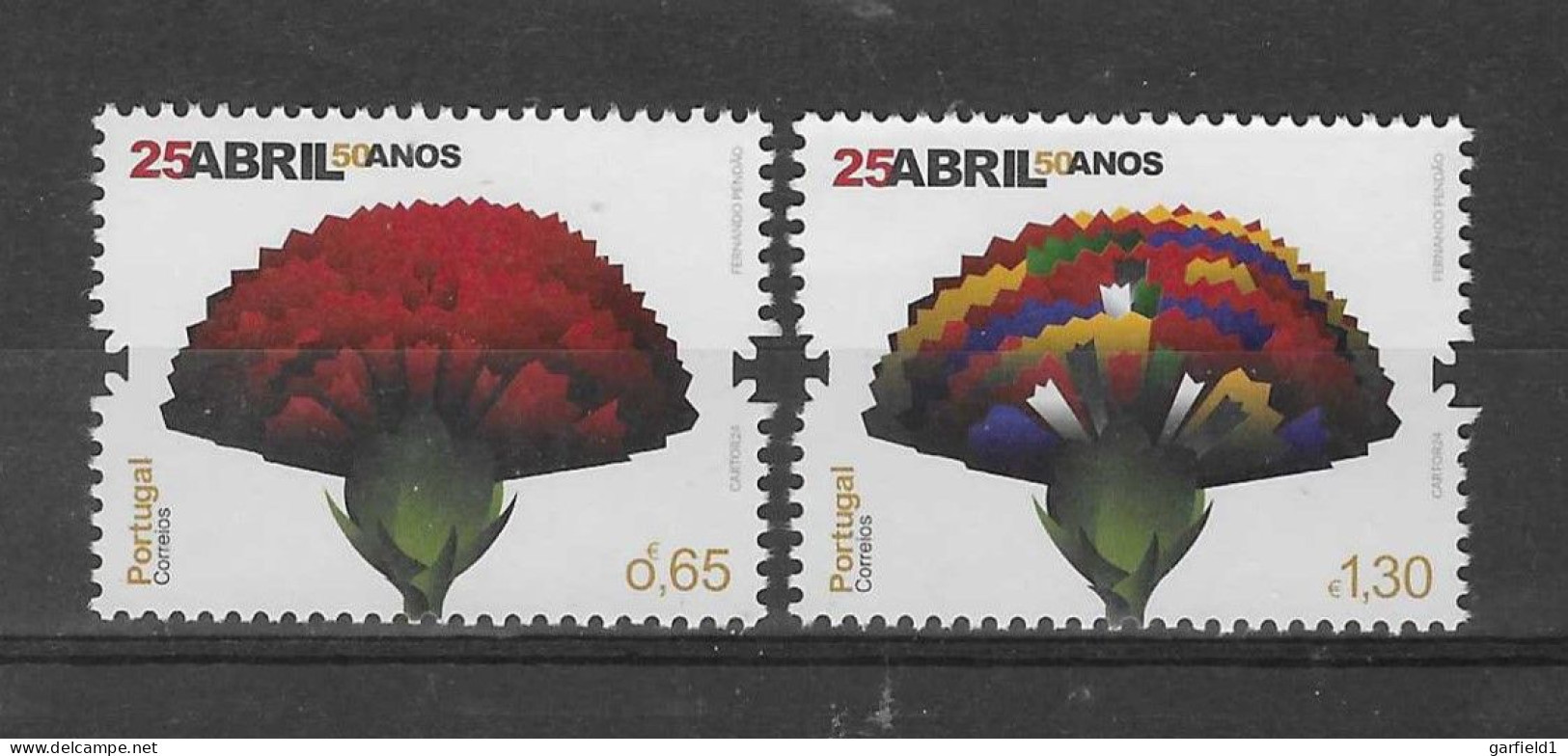 Portugal 2024 ,  25 April 50 ANOS  - Postfrisch / MNH / (**) - Unused Stamps
