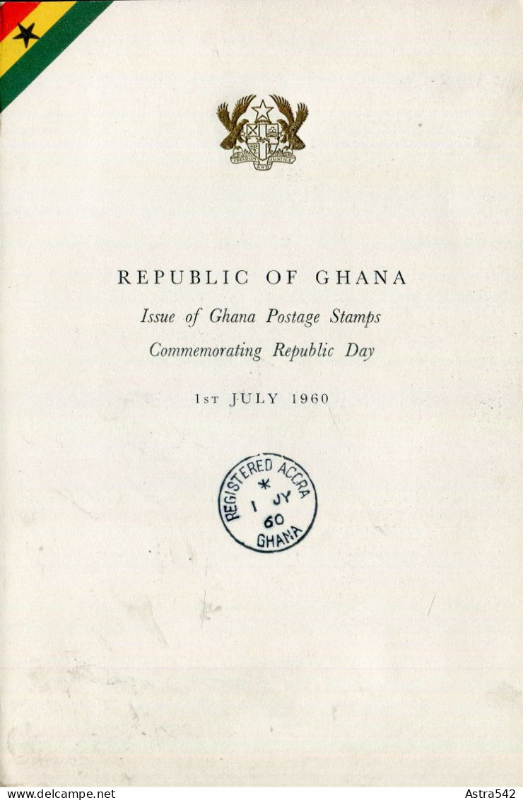 "GHANA" 1960, Mi. 80-83 Auf Ministeriums-Klappkarte, Wohl Selten ! (A1240) - Ghana (1957-...)