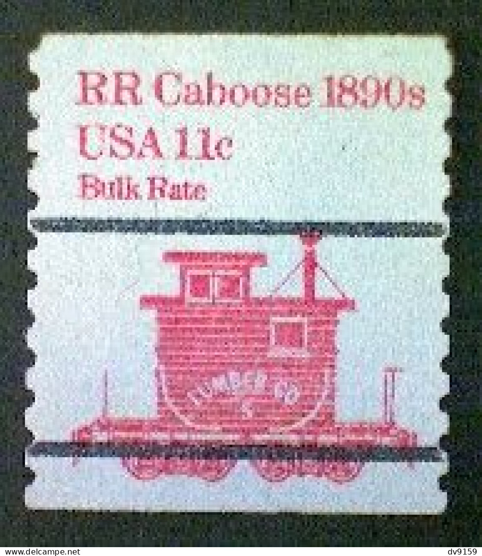 United States, Scott #1905a, Used(o), 1984 Coil, Transportation Series: Caboose Of 1890s, 11¢, Red - Gebraucht
