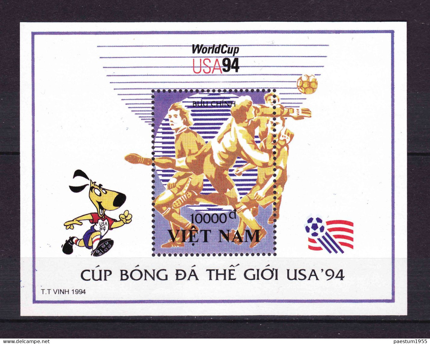Feuillet Neuf** MNH 1994 Viêt-Nam Vietnam FIFA Coupe Du Monde De FOOTBALL USA'94  Mi:VN BL106, Yt:VN BF82 - Viêt-Nam